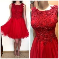 Бална червена рокля, снимка 3 - Рокли - 24549293