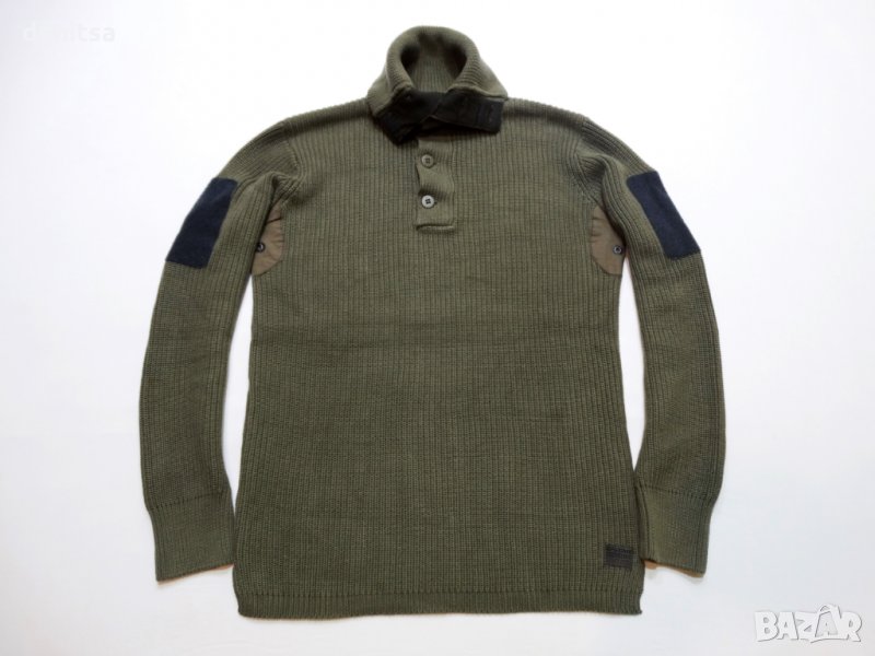 G-star Raw Hunt 1/2 Closure Knit Magma Green Мъжки Пуловер Size XL, снимка 1