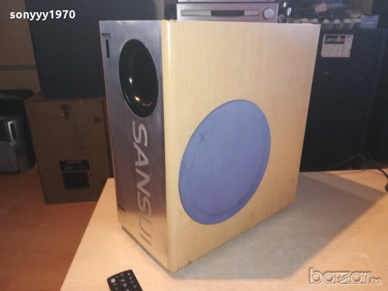 sansui sht-10 active subwoofer+remote-внос швеицария, снимка 1