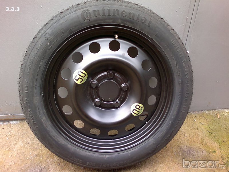 Продавам резервна гума патерица за бмв Е-60 17-ка 5x120, снимка 1