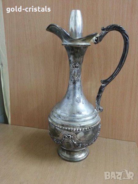 стара посребрена кана , снимка 1