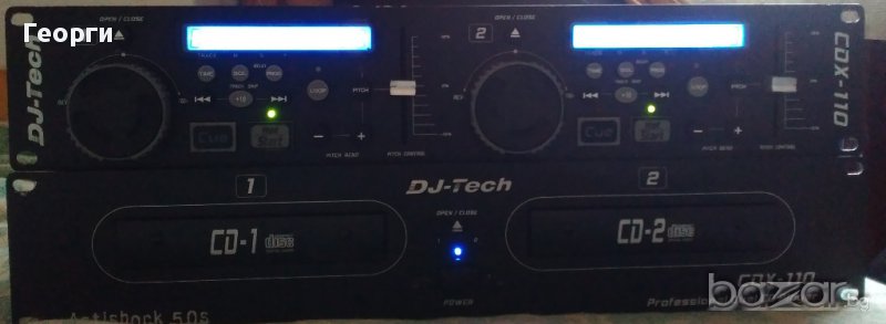 Двоен Compact disc (CD) Player CD DJ Tech CDX 110, снимка 1