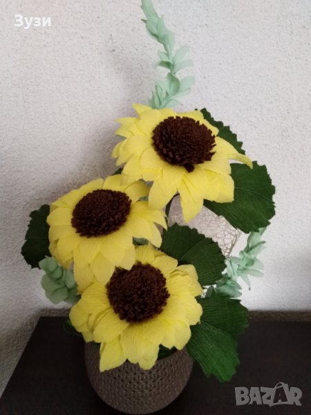 Цветя от хартия-слънчогледи, снимка 1