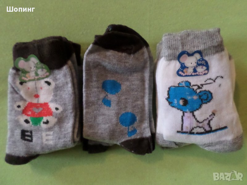 7 чифта детски памучни чорапи - размер 16/22, снимка 1