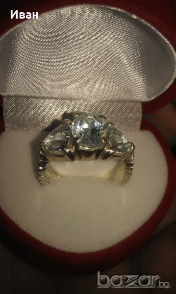 Сребърен пръстен с топаз, снимка 1