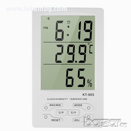 Мултифункционален часовник с температура и влагомер