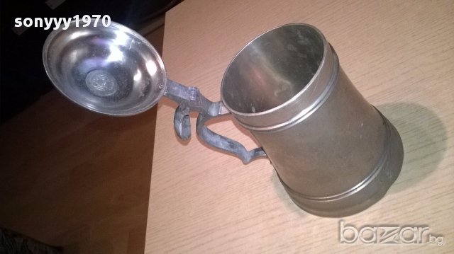 Немска халба 20х15х11см-внос швеицария, снимка 4 - Антикварни и старинни предмети - 17921697