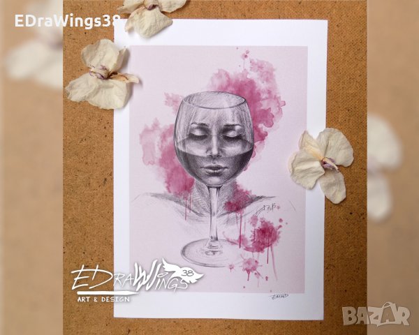 Картина Арт принт "Вино", снимка 3 - Картини - 22577042