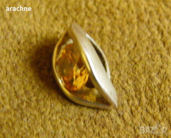 Стара италианска сребърна висулка с морганит, снимка 2 - Колиета, медальони, синджири - 24277537