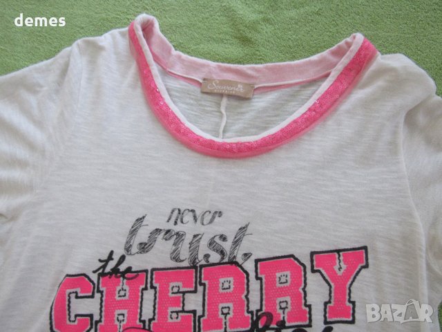 Дамска тениска с щампа,  размер М, снимка 1 - Туники - 21941899