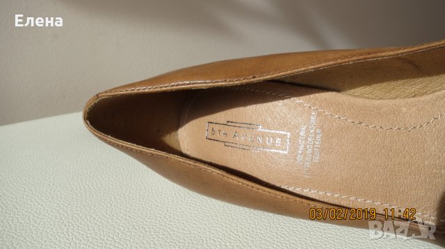 Дамски обувки естествена кожа 5TH AVENUE, снимка 7 - Дамски обувки на ток - 24241862