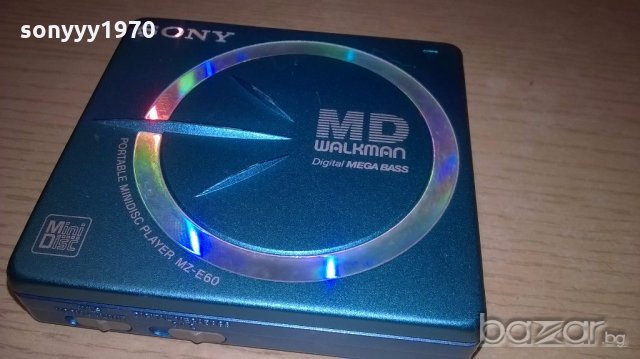 Sony mz-e60-portable minidisc player-внос швеицария, снимка 2 - Ресийвъри, усилватели, смесителни пултове - 18474083