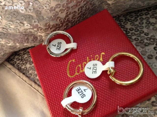 Дамски пръстен Cartier LOVE Nail реплика. Колекция Amélie., снимка 6 - Пръстени - 15917194