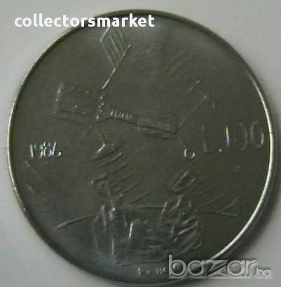 100 лири 1986, Сан Марино, снимка 2 - Нумизматика и бонистика - 8720700