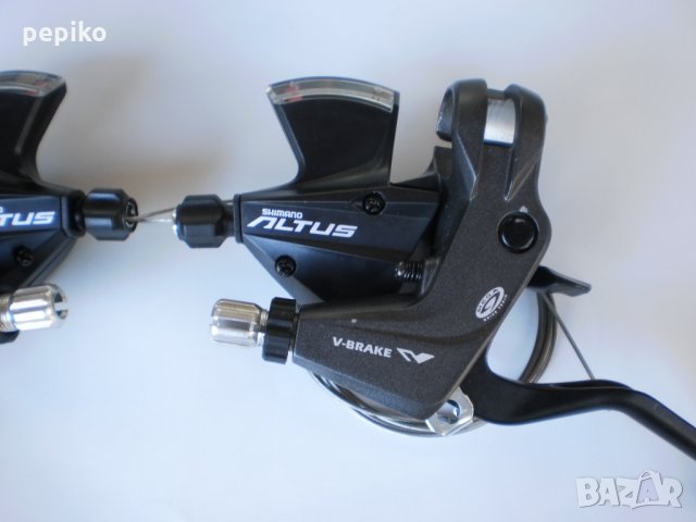 Продавам колела внос от Германия  комбинирани палцови команди SHIMANO ALTUS 9 SPEED, снимка 3 - Части за велосипеди - 22382867