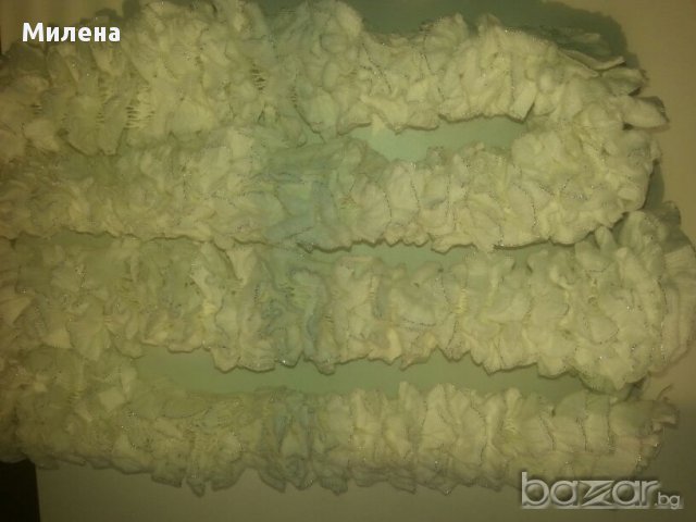 Бял шал, нов, ръчна изработка, снимка 2 - Шапки - 16341060