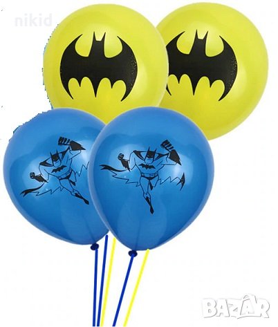  Батман Batman обикновен латекс балони балон парти рожден ден, снимка 2 - Други - 23817432