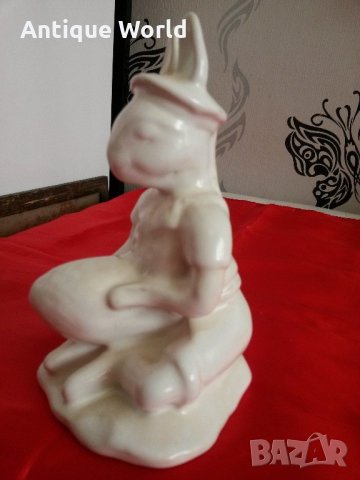 Стара Немска Порцеланова Статуетка ВЕЛИКДЕНСКИ ЗАЕК, снимка 4 - Антикварни и старинни предмети - 22090957