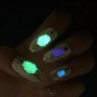 3D светеща декорация прах пудра за нокти маникюр светещ на тъмно неон флуоресцентен, снимка 4