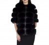 Дамско палто от лисица черно, снимка 3