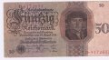 RARE 50 REICHSMARK 1924 GERMANY REICHSBANKNOTE, снимка 2