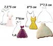 4 бр дамска рокля метални форми резци за тесто фондан бисквитки сладки, снимка 1 - Форми - 25163043