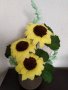 Цветя от хартия-слънчогледи, снимка 1 - Изкуствени цветя - 25247643