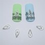 капка с камъчета диамантчета сребристо бижу декорация за нокти маникюр, снимка 1 - Други - 21514573