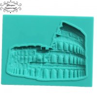 Панорамна Архитектура колизеум силиконов молд форма за декорация торта фондан шоколад и др, снимка 1 - Форми - 22351886