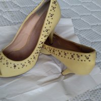 Жълти обувчици, снимка 9 - Дамски обувки на ток - 23123011