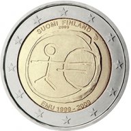 2 Евро монети (възпоменателни) емитирани 2009г (10г. на Икономически и Паричен съюз), снимка 8 - Нумизматика и бонистика - 15990617