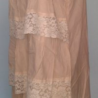 Етажирана памучна рокля "Н&М" с дантела, снимка 2 - Рокли - 25821556