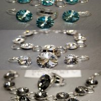 Сваровски Обеци 6мм,''Rivoli''Crystals from SWAROVSKI ® , снимка 4 - Гривни - 23351600