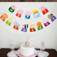 Пепа Пиг peppa pig Happy Birthday надпис Банер парти гирлянд декор рожден ден , снимка 1 - Други - 24446214