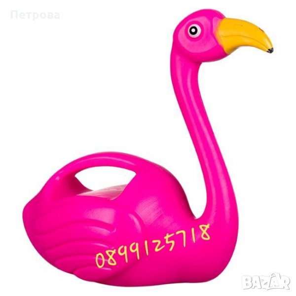 Лейка "Розово фламинго"-22х13х24 см., снимка 1