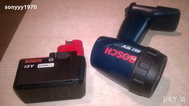 bosch профи фенер и батерия-внос швеция, снимка 1