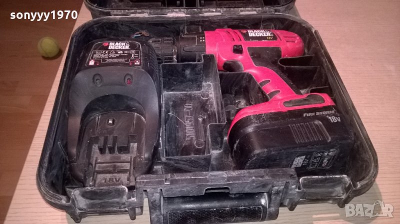 Black & decker-винтоверт/ударна бормашина-внос англия, снимка 1