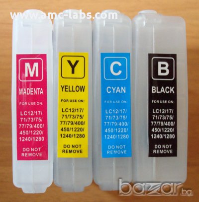 Зареждаеми мастилни касети съвместими с Brother LC1220 / LC1240 / LC1280, снимка 1