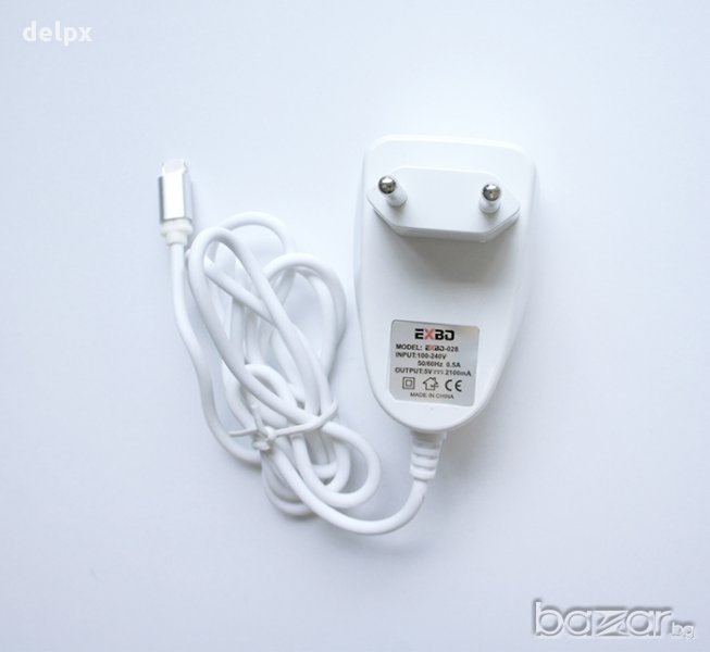 Мрежово зарядно за iPHONE 5/5S 6/6s/6s plus и iPAD 5V 2,1A, снимка 1