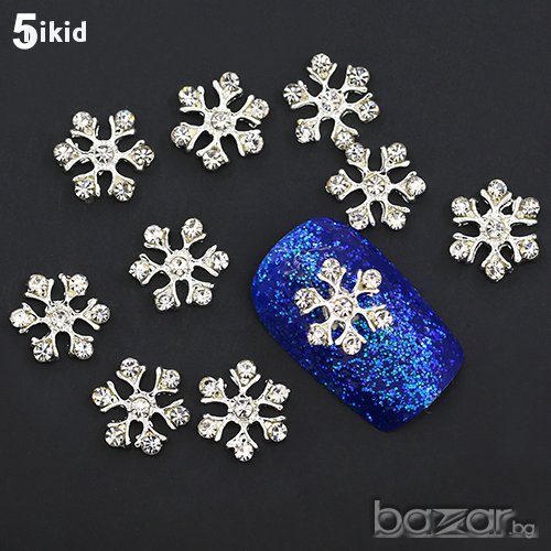 снежинка с камъни диамант камъчета бижу за нокти декорация украса за маникюр, снимка 1