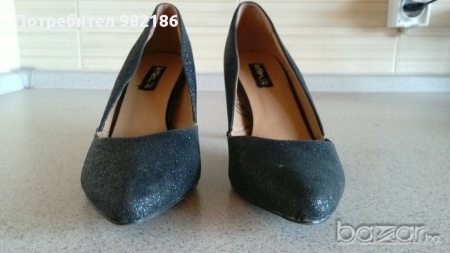 дамски обувки,цвят графит с блестящ ефект N37, снимка 1 - Дамски ежедневни обувки - 10756651