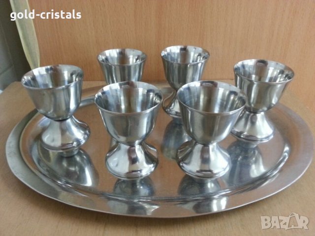 Чашки алпака хром, снимка 4 - Антикварни и старинни предмети - 25979072