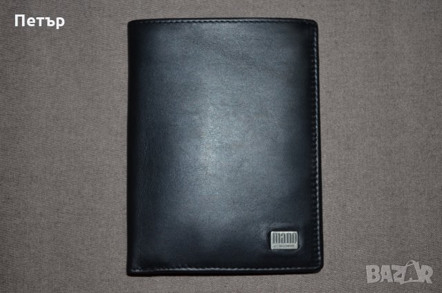 "Mano 1919" Linea M15808 черен вертикален портфейл до 11 карти, снимка 2 - Портфейли, портмонета - 23113478