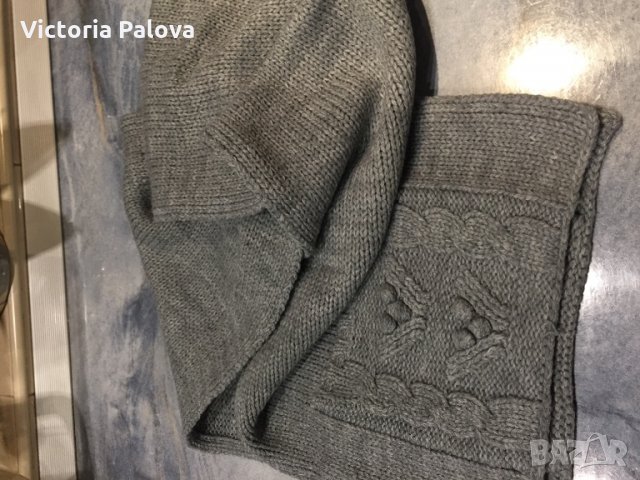 Необикновен шал с джобове, снимка 3 - Шапки - 23521789