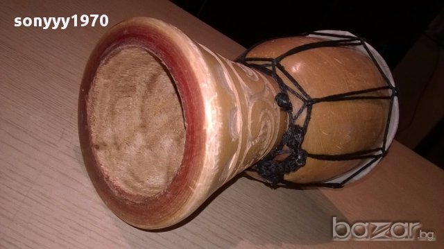Тарамбука 20х13см-с дърворезба-внос англия, снимка 11 - Ударни инструменти - 16846368