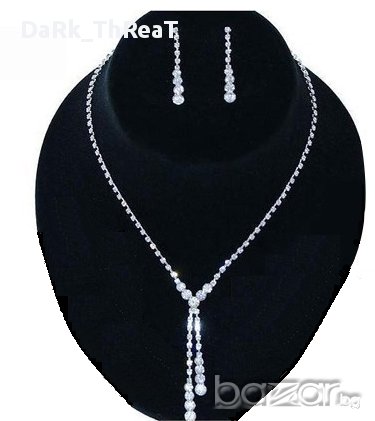 Елегантно дамско Колие и обеци(комплект)