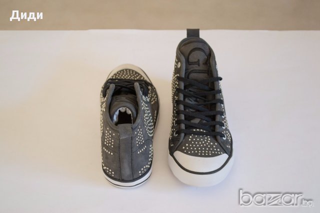 Естествена кожа, тъмносиви дамски кецове Guess - 37, снимка 5 - Кецове - 17371108