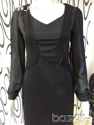 Дамска ролкя с дантела и шифон