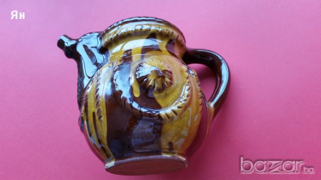 Красива Българска Качествена Стара Ретро Керамика 'Кана', снимка 6 - Антикварни и старинни предмети - 17928328