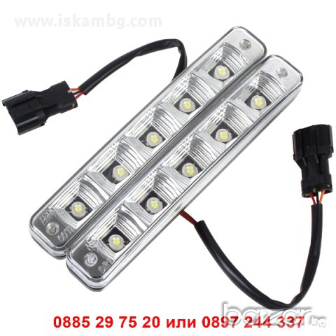 Дневни светлини DRL за коли 2х5 диода - код 1148, снимка 10 - Аксесоари и консумативи - 12362339